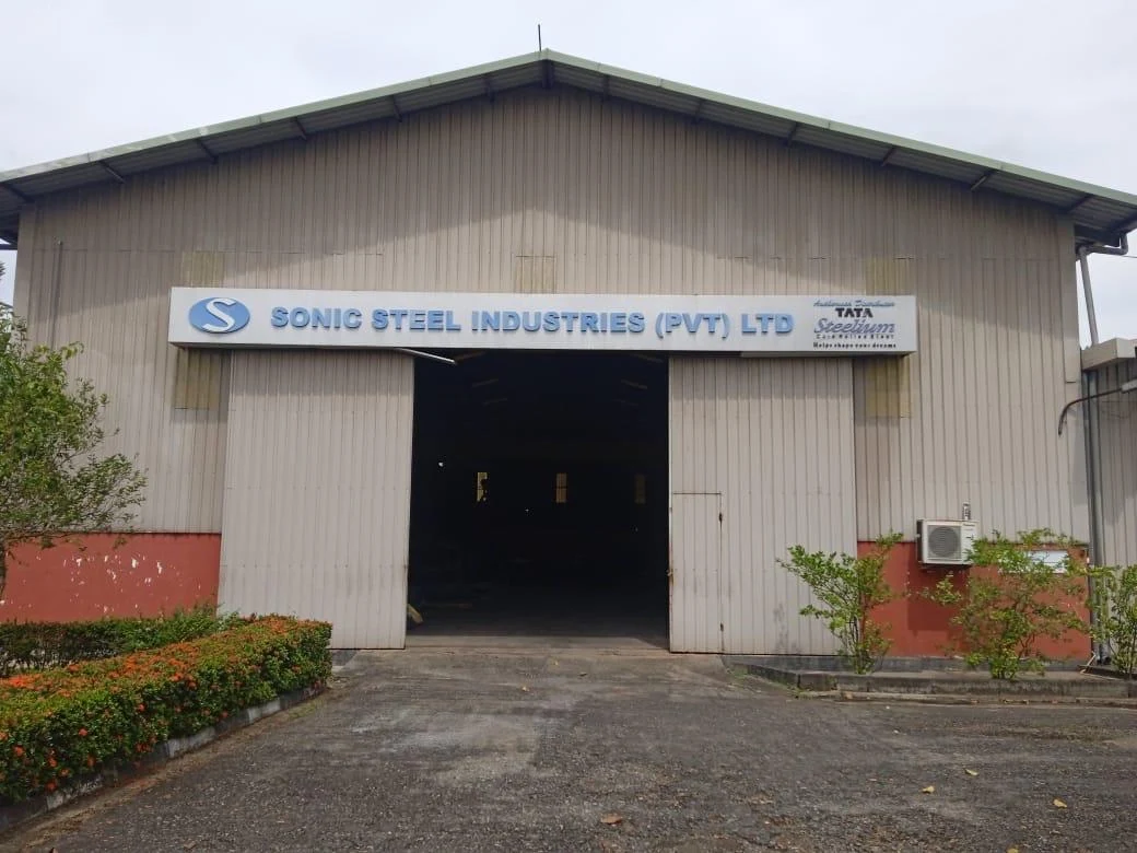 Sonic Steel Industries manufacturing facility entrance in Dankotuwa