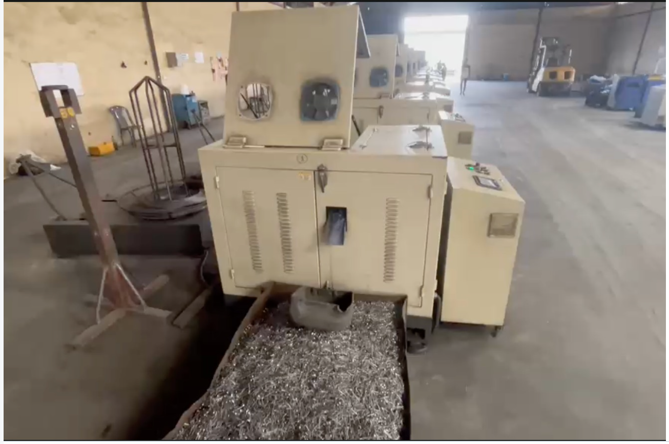 Wire nail production machinery at Sonic Steel